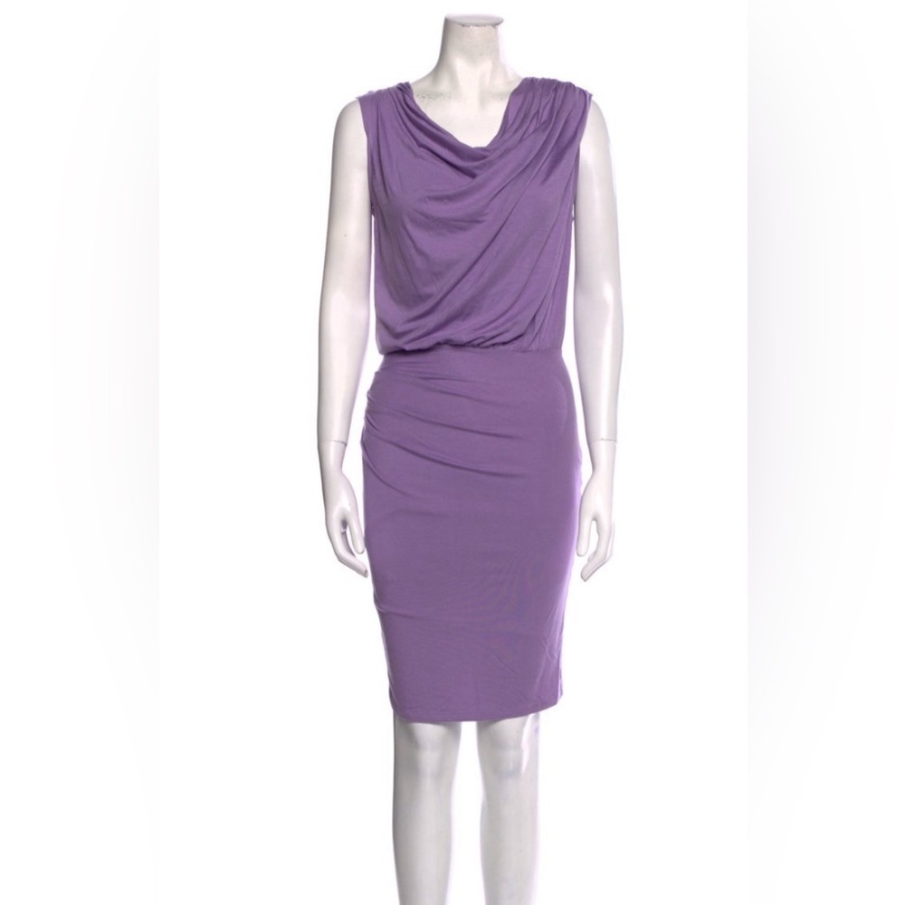 Versace collection purple lavender lilac sheath dress